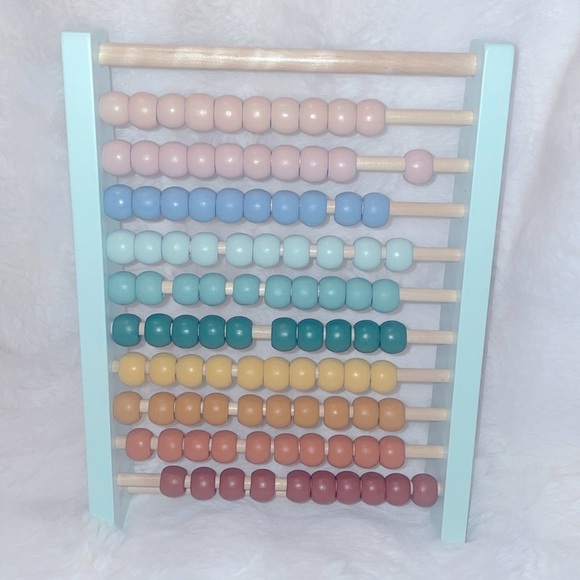 Beautiful Wooden Rainbow Pastel Abacus Montessori Style - Picture 1 of 8